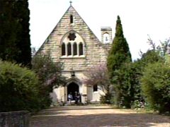The church where the memorial service for Susan Hamilton took place